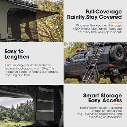 San Hima Gibb Rooftop Tent Hardshell With Ladder - image 6