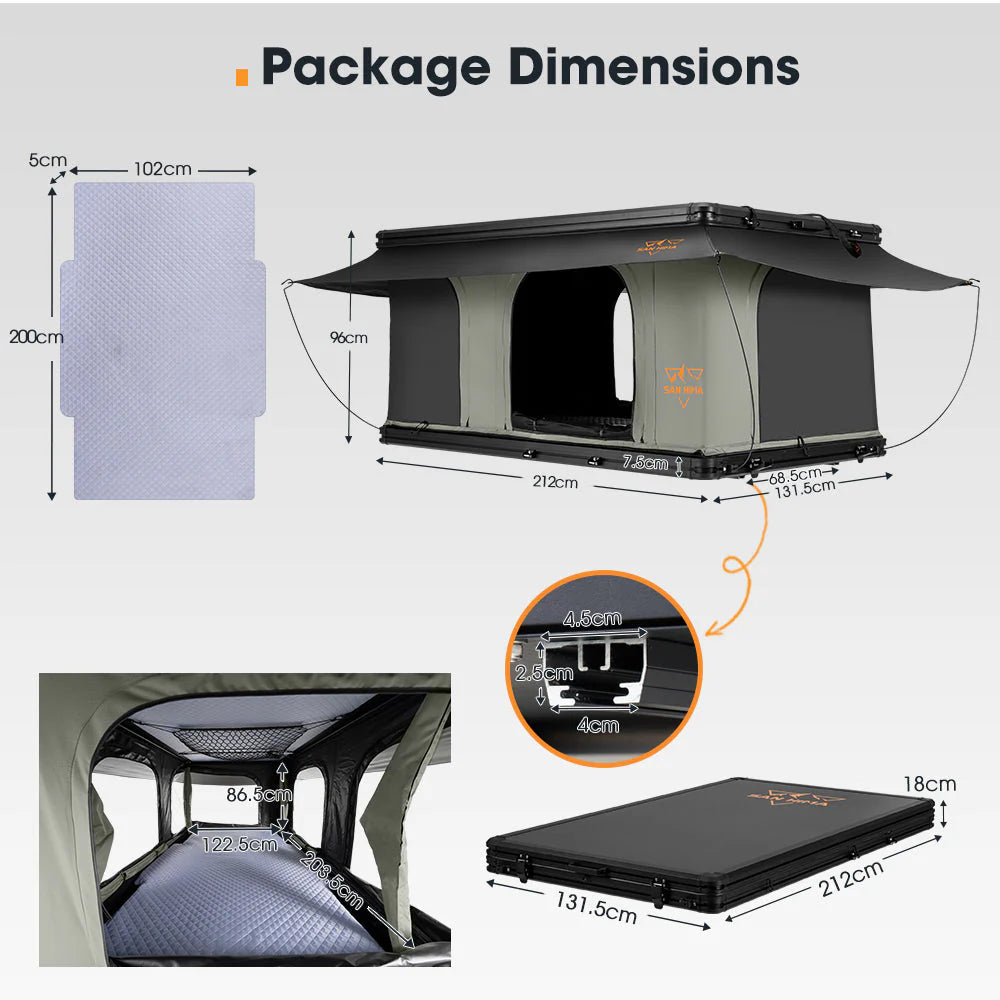 San Hima Gibb Rooftop Tent Hardshell With Ladder - image 9