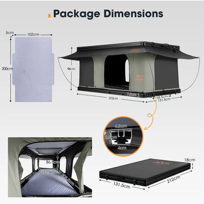 San Hima Gibb Rooftop Tent Hardshell With Ladder - image 9