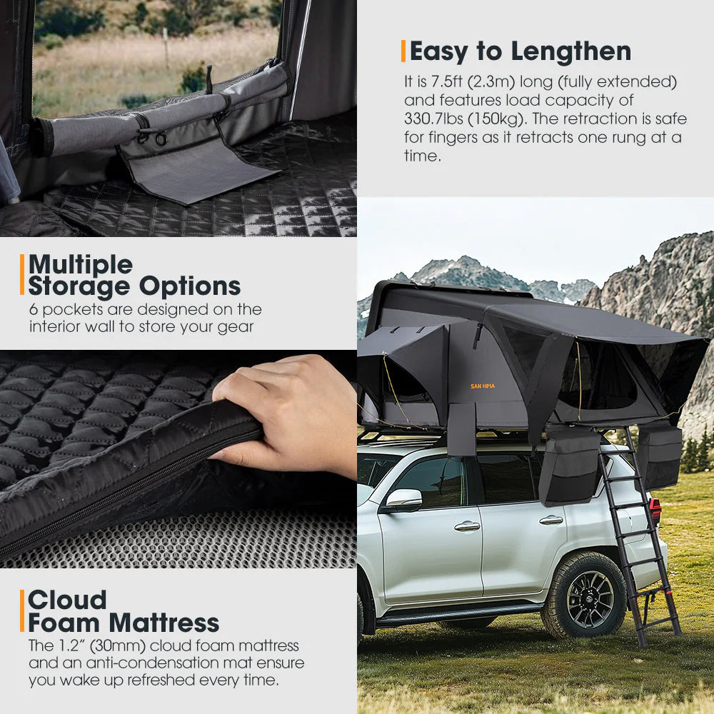San Hima Jervis Rooftop Tent Hardshell with Ladder - image 6