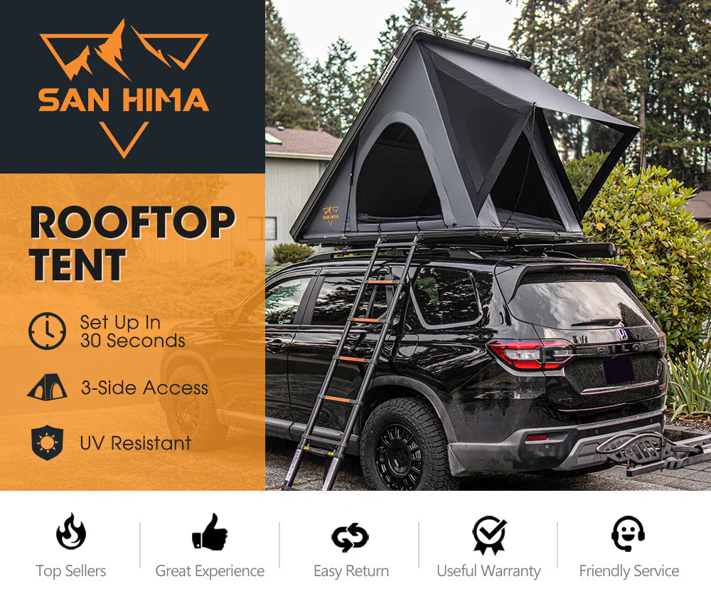 San Hima Kalbarri Lite Rooftop Tent Hardshell With Ladder Grey - image 2