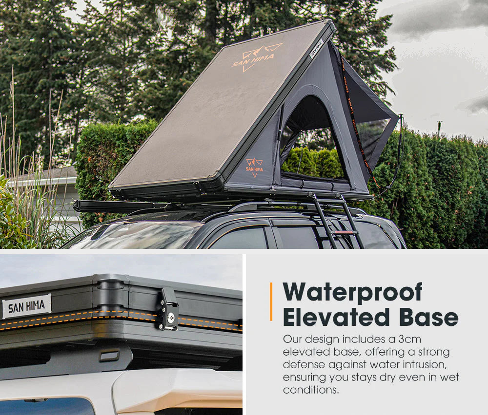 San Hima Kalbarri Lite Rooftop Tent Hardshell With Ladder Grey - image 6