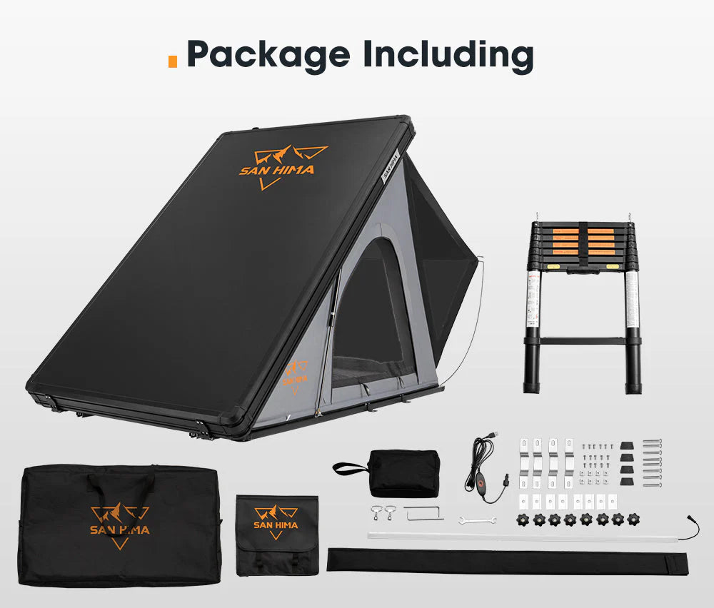 San Hima Kalbarri Lite Rooftop Tent Hardshell With Ladder Grey - image 10