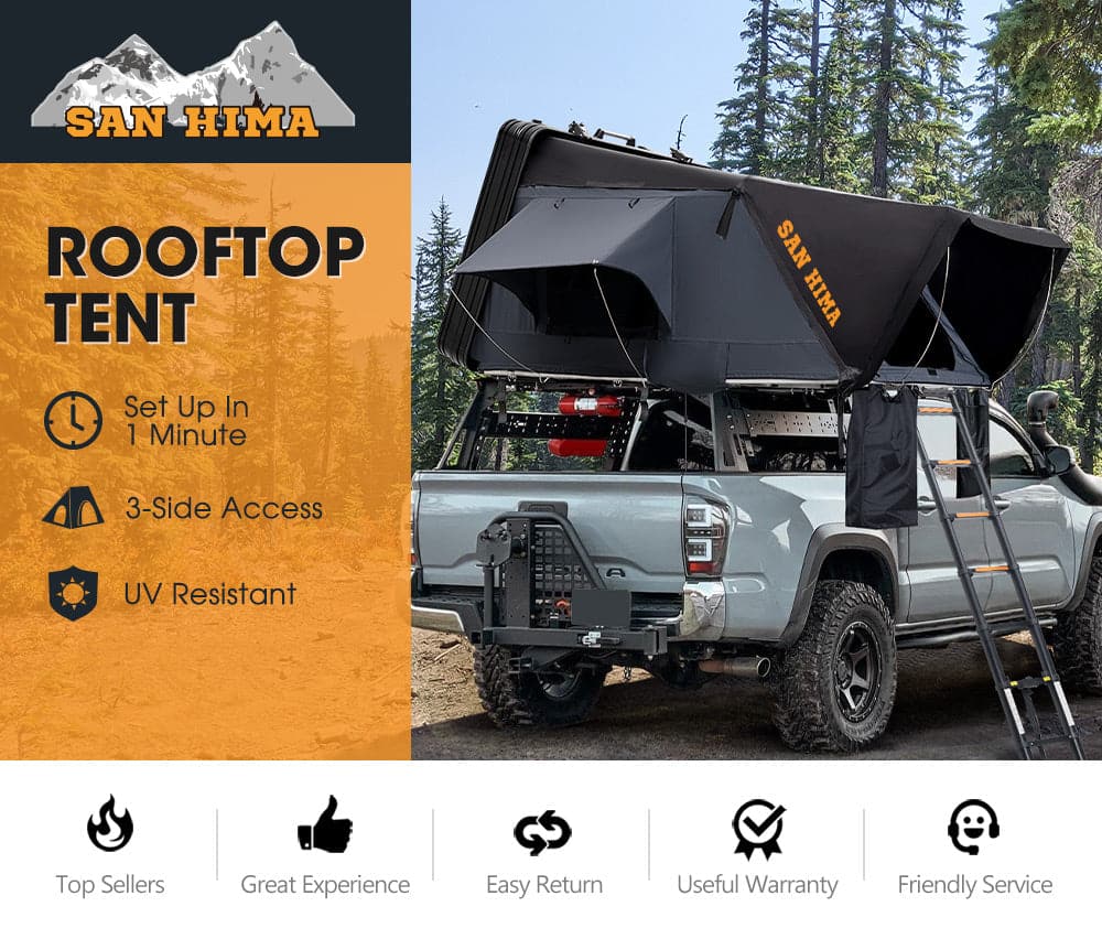 San Hima Jervis Pro Roof Top Tent Hardshell Side Opening With Ladder - image 2