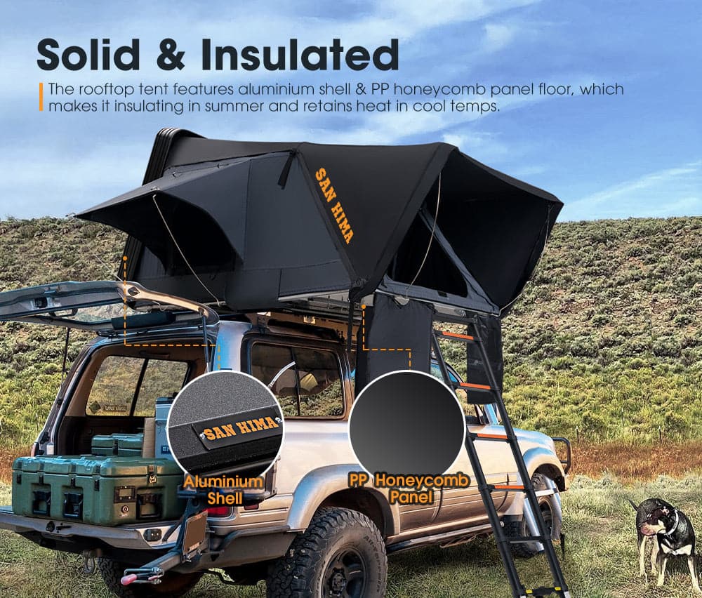 San Hima Jervis Pro Roof Top Tent Hardshell Side Opening With Ladder - image 3