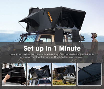 San Hima Jervis Pro Roof Top Tent Hardshell Side Opening With Ladder - image 4