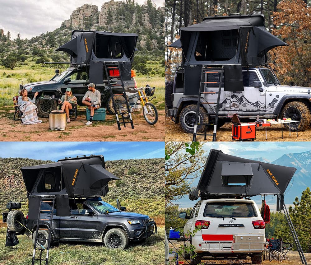 San Hima Jervis Pro Roof Top Tent Hardshell Side Opening With Ladder - image 9