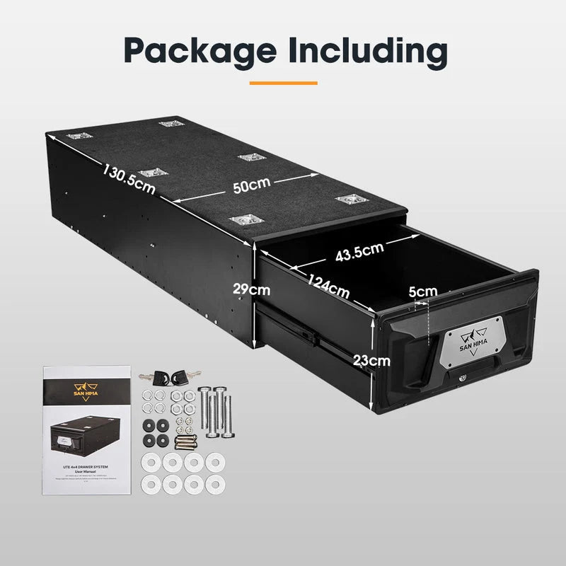 San Hima Lightweight 1300MM 4WD Rear Drawer Vehicle Storage Lockable - image 9