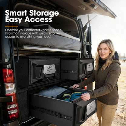 San Hima Lightweight 700MM 4WD Rear Drawer Vehicle Storage Lockable - image 6