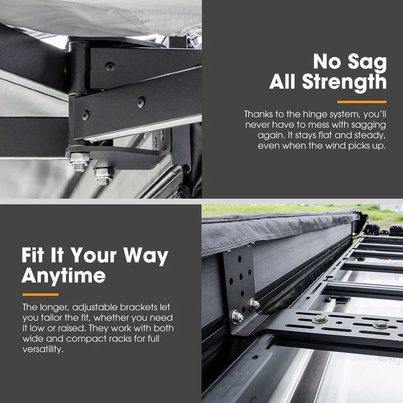 San Hima 270 Degree Awning Free-Standing Camping With L Brackets Passenger Side - image 6
