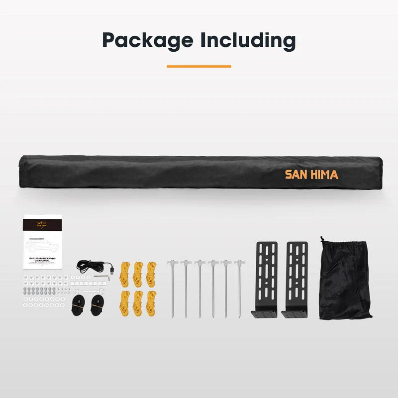San Hima 270 Degree Awning Free-Standing Camping With L Brackets Passenger Side - image 9