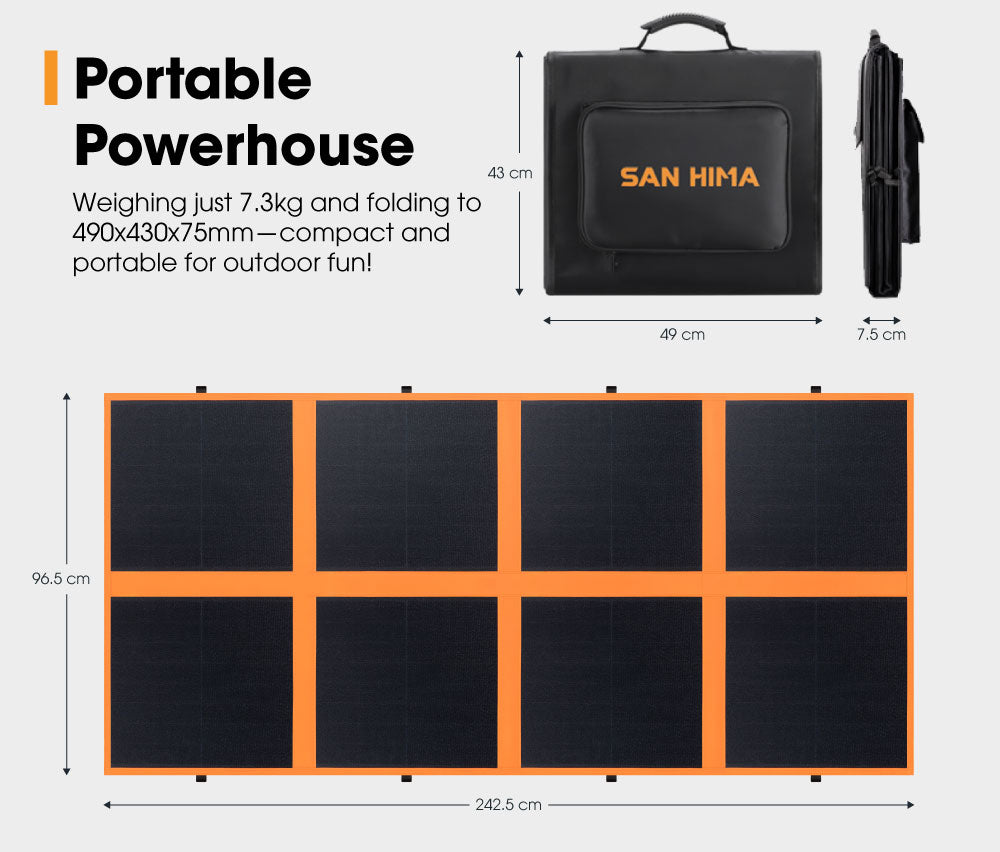 San Hima 260W solar blanket package contents