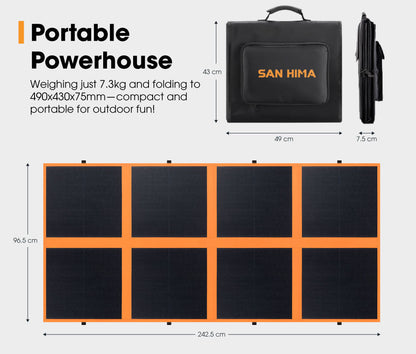 San Hima 260W solar blanket package contents
