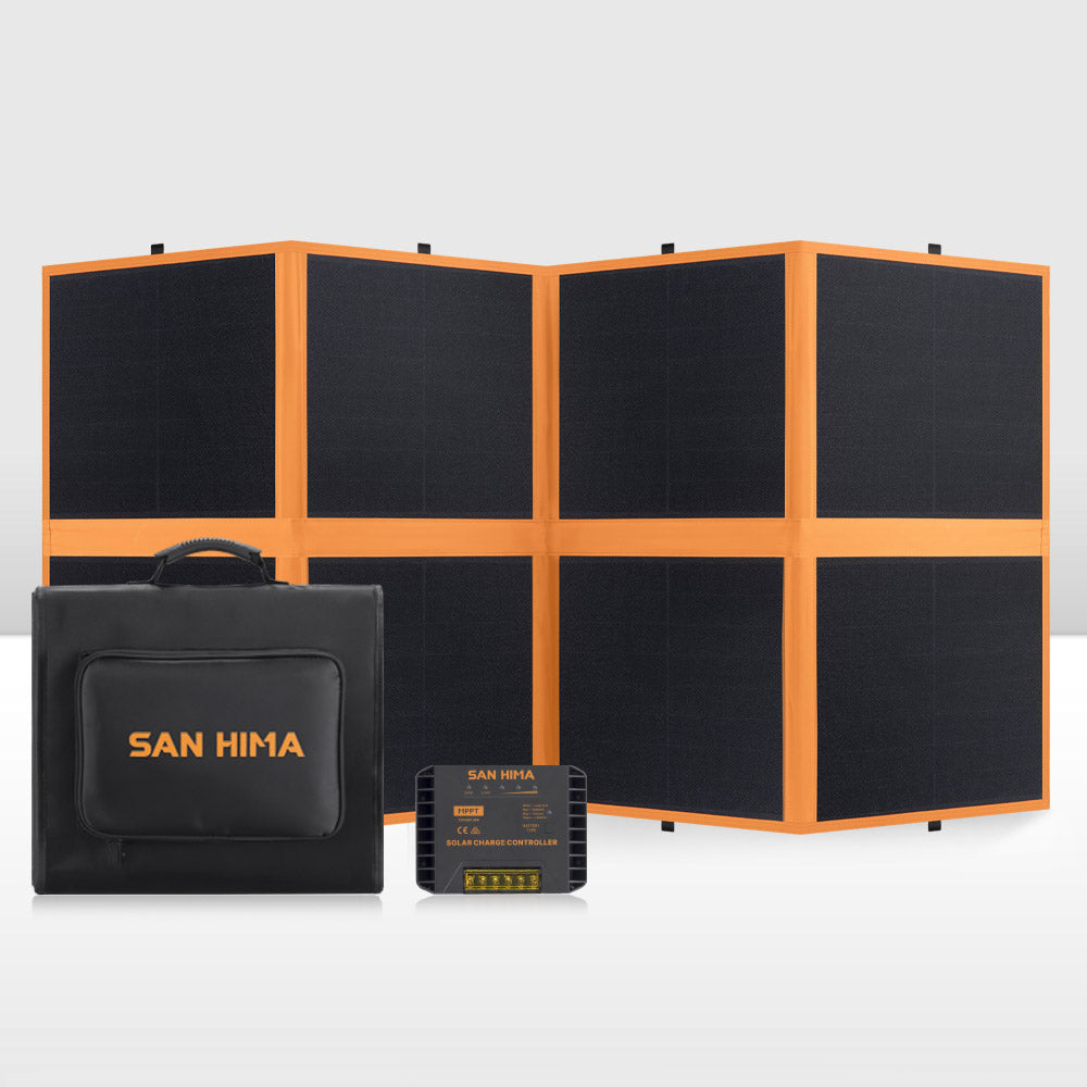 San Hima 12V 260W folding solar blanket kit with MPPT controller