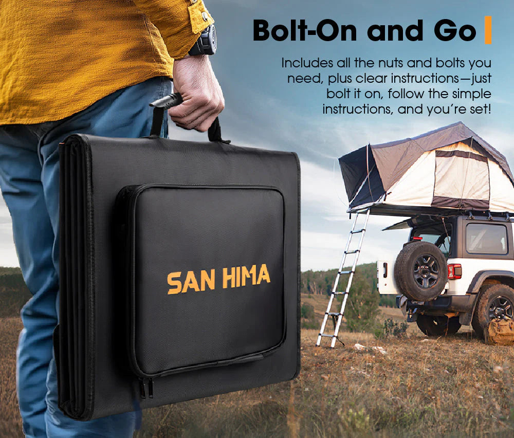 San Hima 12V 360W Folding Solar Blanket Flexible Blanket Kit - image 7