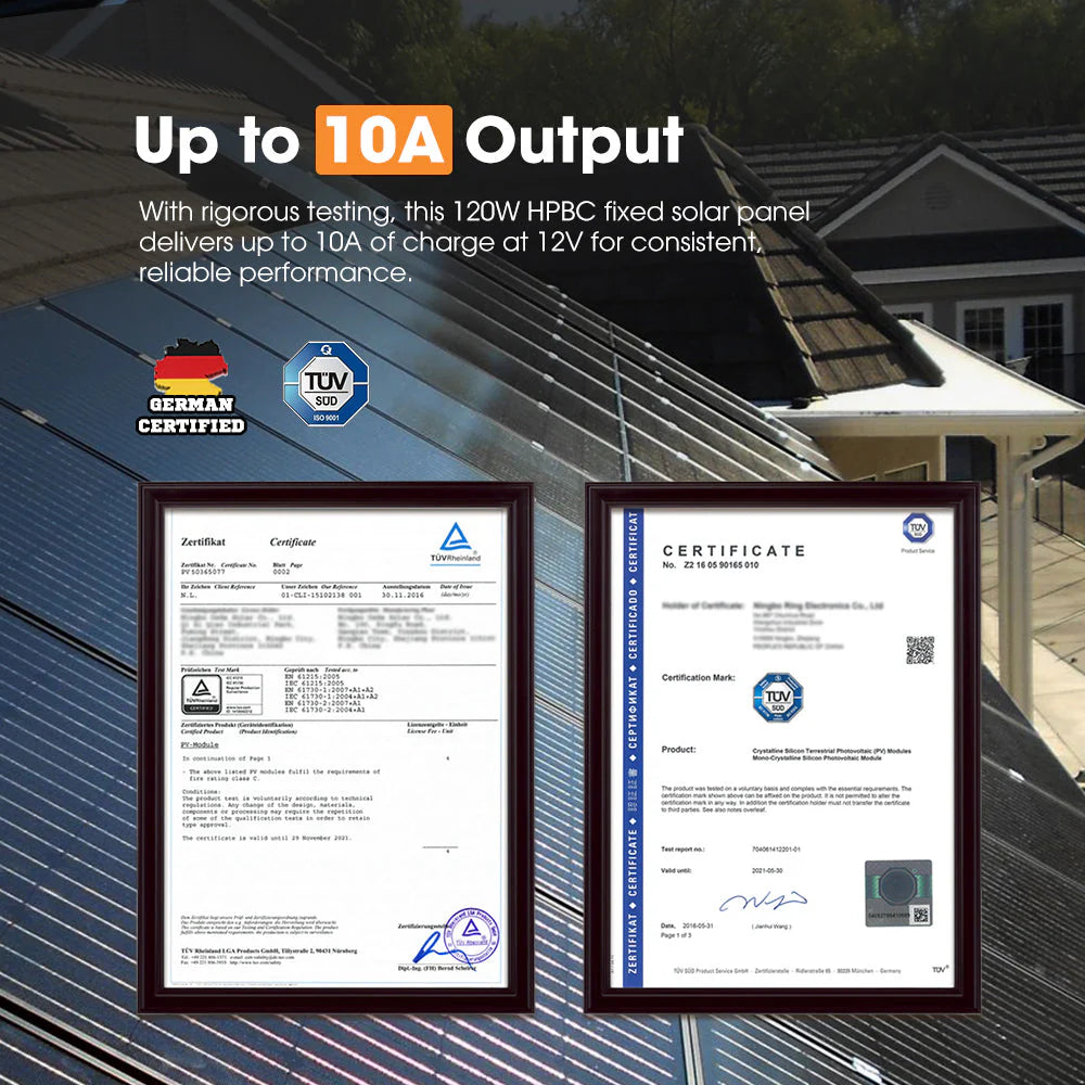 San Hima 120W Mono-HPBC Fixed Solar Panel with Bypass Power - image 8