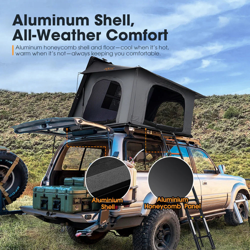 San Hima Kalbarri Side Rooftop Tent Hardshell With Ladder - image 3