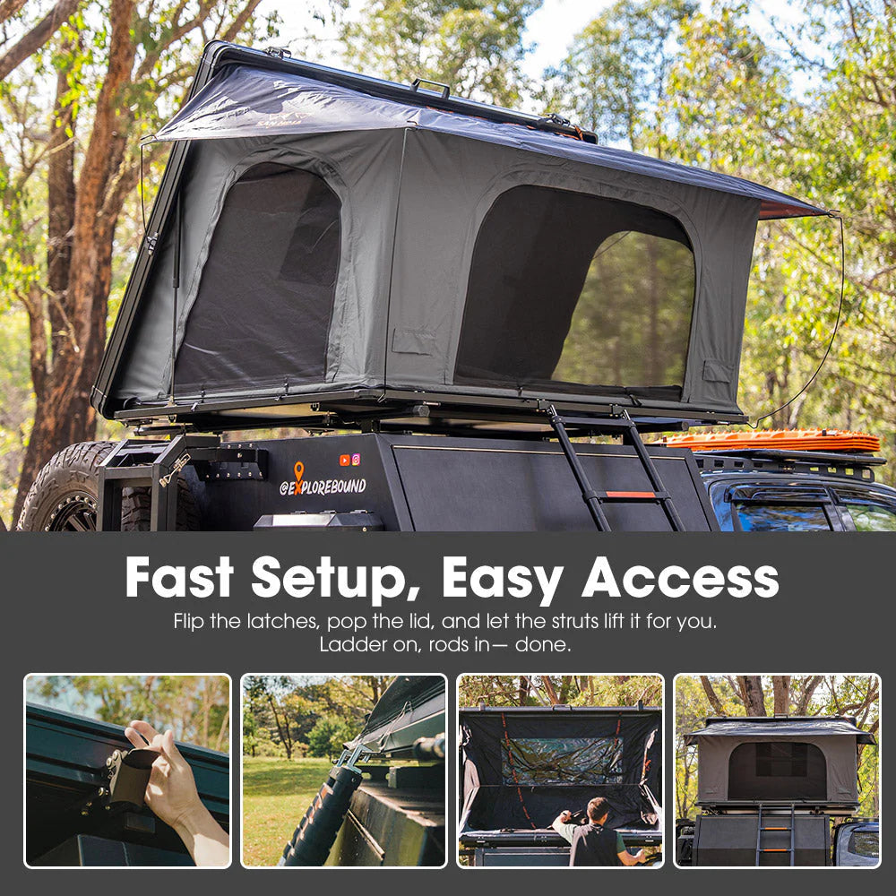 San Hima Kalbarri Side Rooftop Tent Hardshell With Ladder - image 5