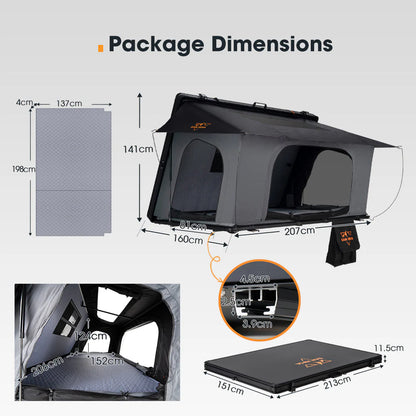 San Hima Kalbarri Side Rooftop Tent Hardshell With Ladder - image 9