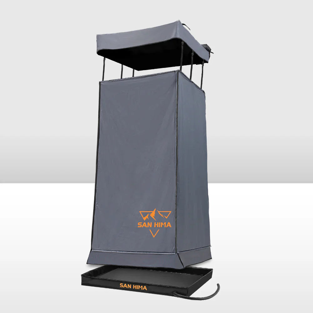 San Hima Awning Shower Tent Fold-Out Instant Ensuite Built-in LED Camping Change - image 2
