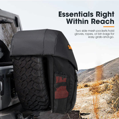 San Hima 70L Spare Wheel Bag Rubbish Bin & Accessory Storage Tote Snatch Rear - image 6
