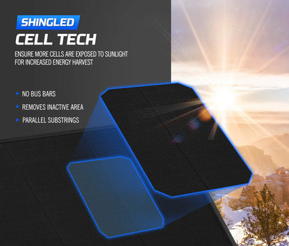 ATEM POWER 300W 12V Folding Solar Panel Kit Mono Shingled ETFE with Solar MPPT Controller - image 3