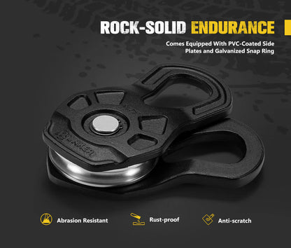 Bunker Indust 10 Ton Recovery Snatch Block Heavy Duty Rated Pulley - image 3