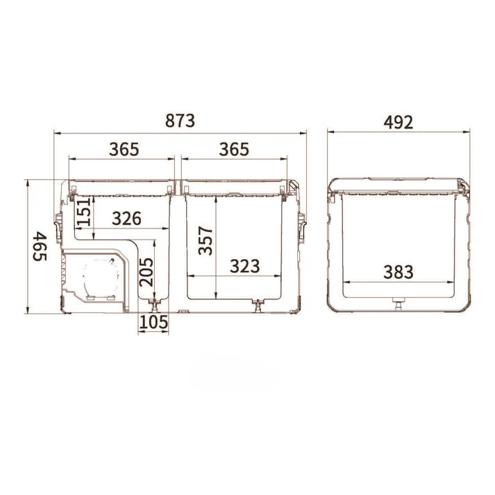 Flex TW75 Dual-Zone Camping Fridge-Freezer (12/24V + AC, Bluetooth App Control) - image 8
