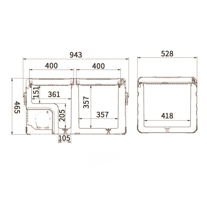 Flex TW95 Dual-Zone Camping Fridge-Freezer (12/24V + AC, Bluetooth App Control) - image 8