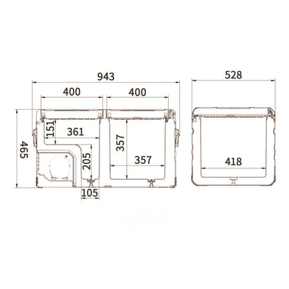 Flex TW95 Dual-Zone Camping Fridge-Freezer (12/24V + AC, Bluetooth App Control) - image 8