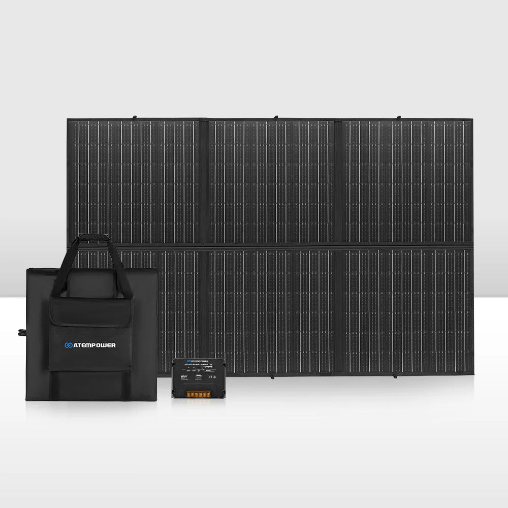 Atem Power 12V 300W Folding Solar Panel Blanket with MPPT Solar Controller