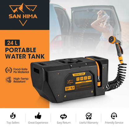San Hima Portable Water Tank 24L with 12v Pump and Built in Battery - image 2