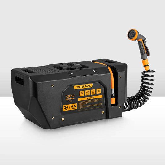 San Hima Portable Water Tank 24L with 12v Pump and Built in Battery